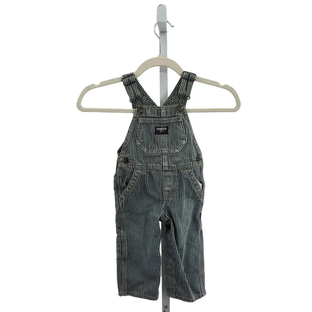 OshKosh B'Gosh Blue Pinstripe Railroad Baby Overalls